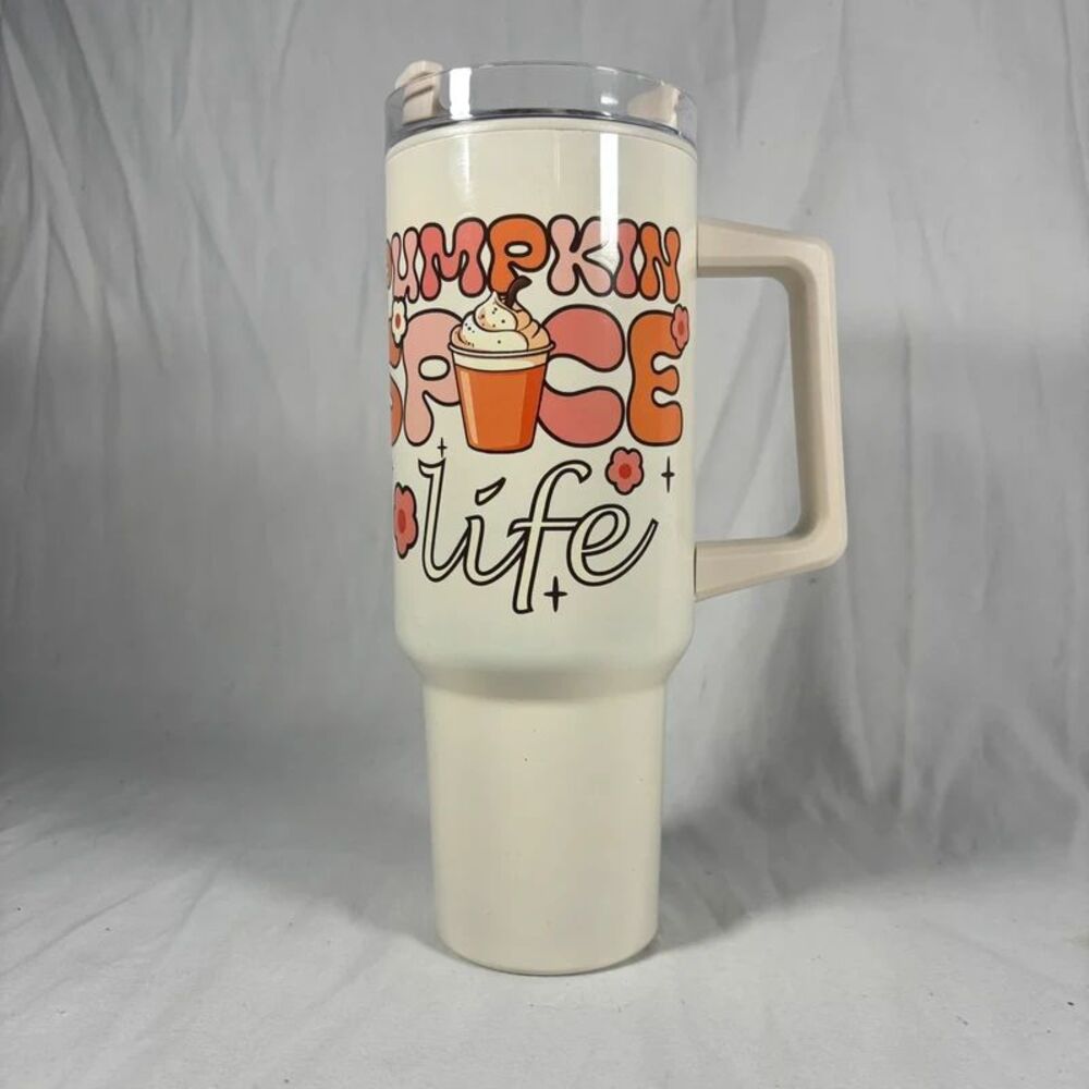 Pumpkin Spice Life 40oz Tumbler with Handle
